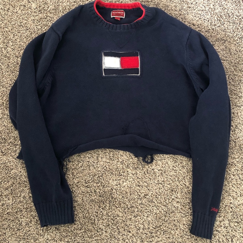 VINTAGE CROPPED TOMMY HILFIGER SWEATER